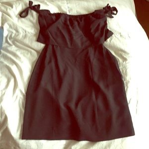 Black strapless Madewell silk dress! Never worn!